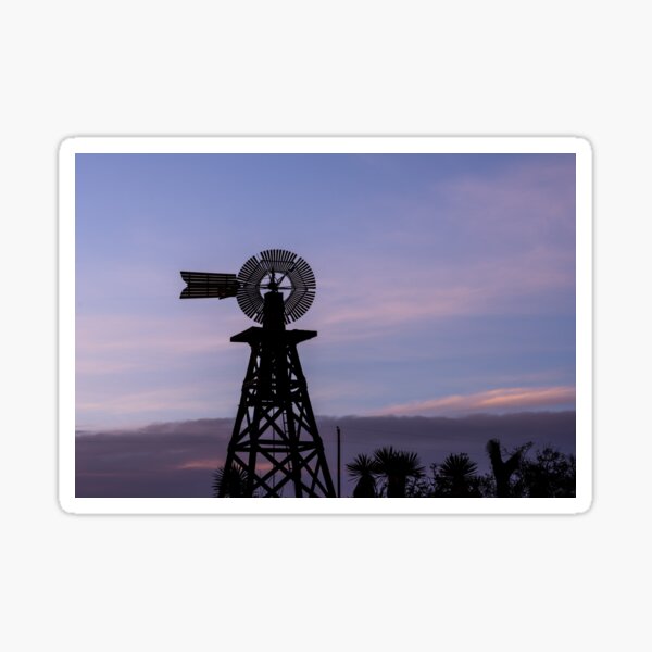 Item preview, Silhouetted windmill in "Trans-Pecos" Texas designed and sold by OrcaNature.