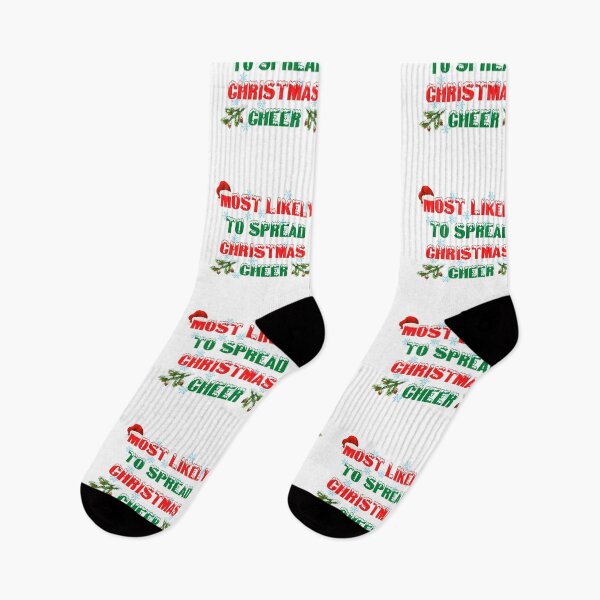 Item preview, Most Likely To Spread Christmas Cheer Red And Green Letters designed and sold by LuckyKermit.