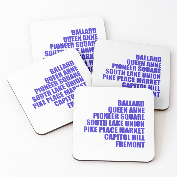 Item preview, Seattle Neighbourhoods designed and sold by lalashellsArt.
