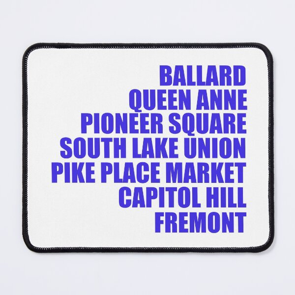 Item preview, Seattle Neighbourhoods designed and sold by lalashellsArt.