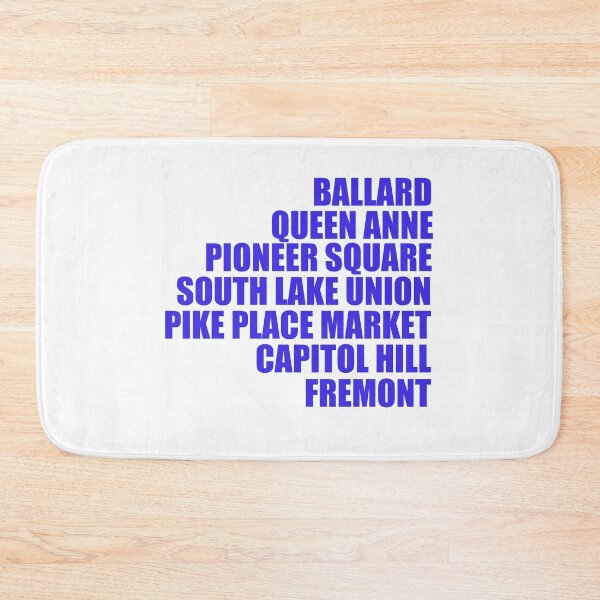Item preview, Seattle Neighbourhoods designed and sold by lalashellsArt.