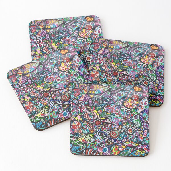Item preview, 61. Full gas! colorful abstract, psychedelic, colorful, doodles, subconscious, positive, bold, outlined, trippy, hippie, rainbow, weird,  healing, candy, sweet, extreme, crazy,  designed and sold by Veera Zukova.