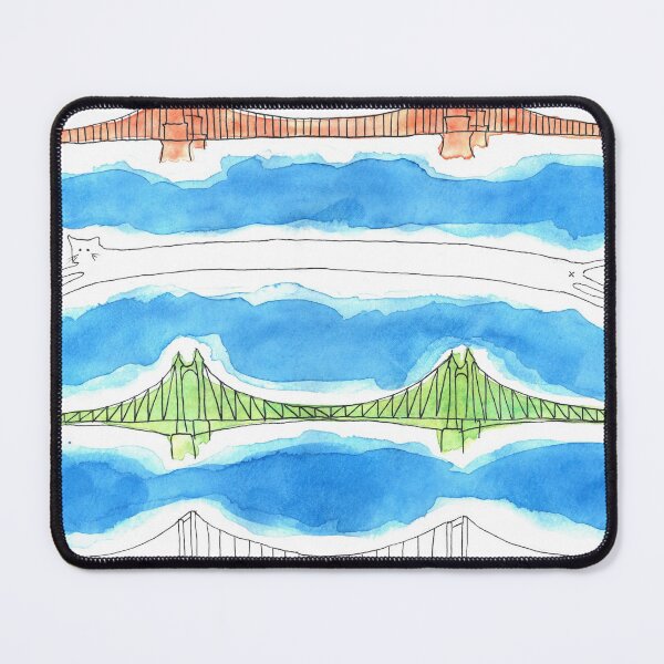 Item preview, Budapest bridges and Danube with a cat designed and sold by Beepymallow.