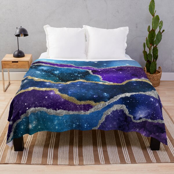 Item preview, Abstract Purple Blue Galaxy Agate  designed and sold by IconicTee.
