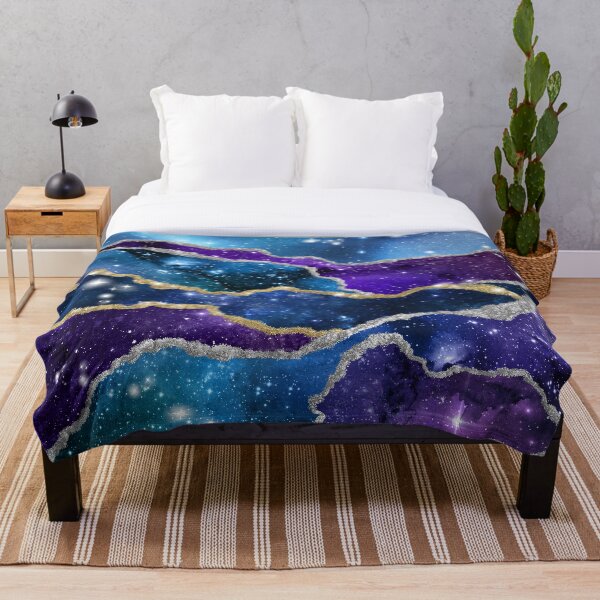 Item preview, Abstract Purple Blue Galaxy Agate  designed and sold by IconicTee.