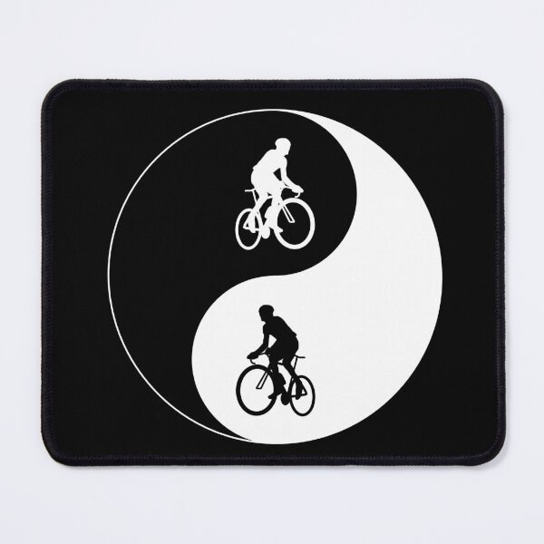 Item preview, Yin Yang Cyclist White designed and sold by cycleexplorers.