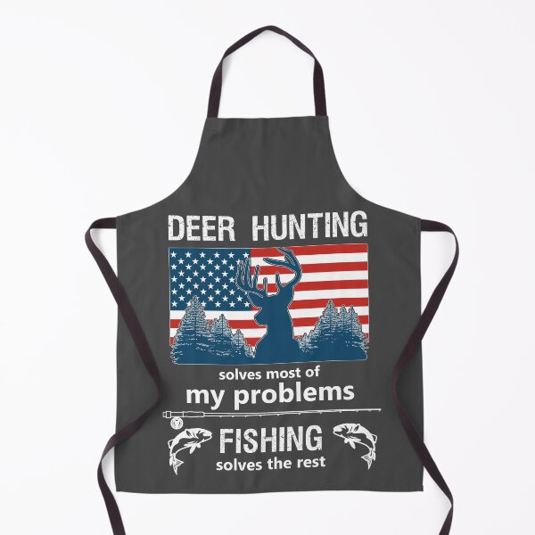 Item preview, Deer Hunting Solves Most of My Problems Fishing Solves the Rest Funny Hunting Fishing designed and sold by Rabbitti.