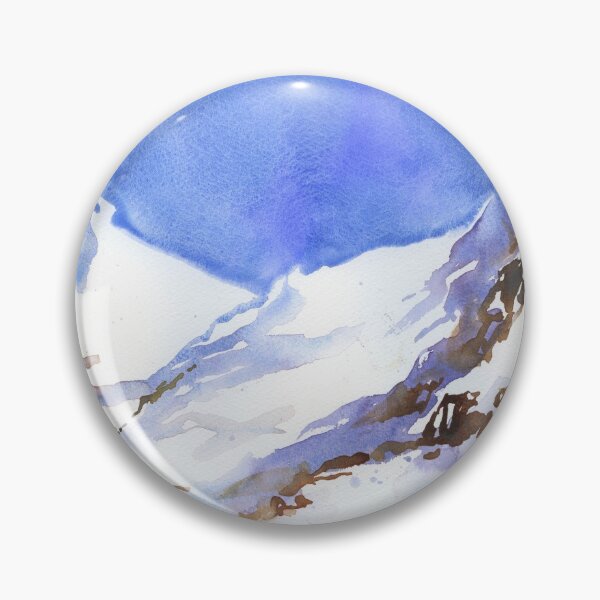 Item preview, Swiss Alps watercolor landscape Swiss Alps watercolor landscape painting.  Watercolor of snow covered mountains in Switzerland.  designed and sold by rfoxphoto.