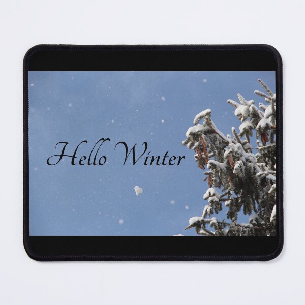 Item preview, Hello Winter Evergreen with Pine Cones and Snow designed and sold by JariHawk.