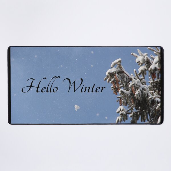 Item preview, Hello Winter Evergreen with Pine Cones and Snow designed and sold by JariHawk.