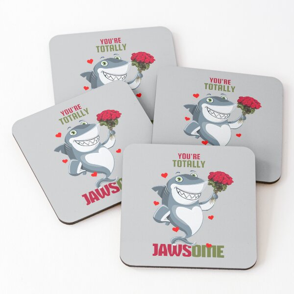 Item preview, You're totally jawsome cute shark with flowers for valentine's day designed and sold by portrait4you.