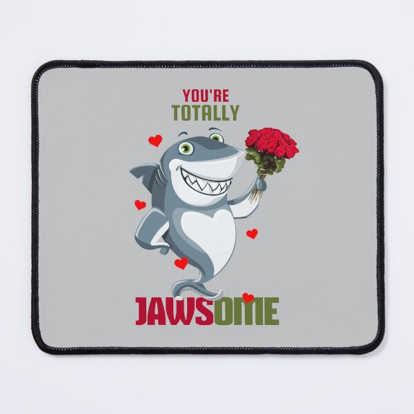 Item preview, You're totally jawsome cute shark with flowers for valentine's day designed and sold by portrait4you.