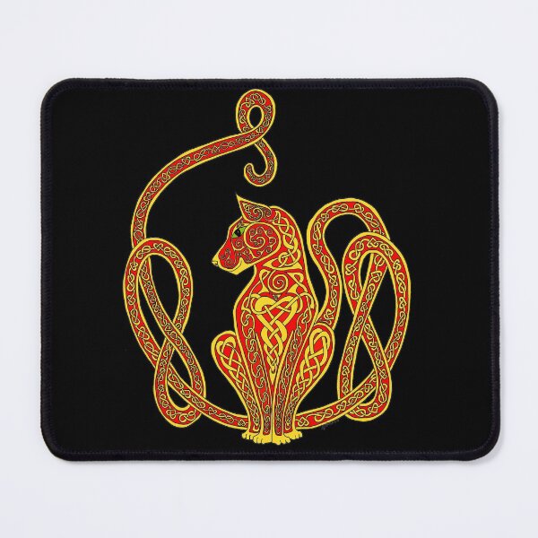 Item preview, Red and Gold Celtic Cat Tee designed and sold by ingridthecrafty.