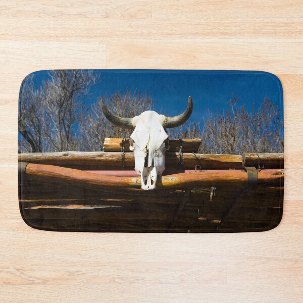Item preview, Steer skull outside the regionally famous Cattleman's Steakhouse, which is located on old, isolated ranch several miles north of the little town of Fabens, Texas designed and sold by OrcaNature.