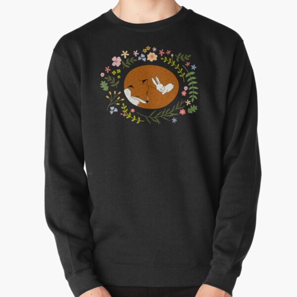 Friendship Fox - Rabbit - BgBlack Sudadera sin capucha