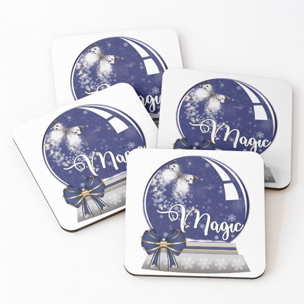 Item preview, Magic Sapphire Holiday Snow Globe designed and sold by FlutteringWings.