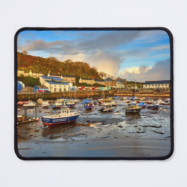Item preview, Boats in Porthleven harbour at sunrise designed and sold by VnGphoto.