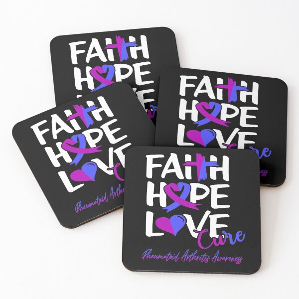 Item preview, Faith Hope Love Cure Rheumatoid Arthritis Awareness designed and sold by Grooffos.