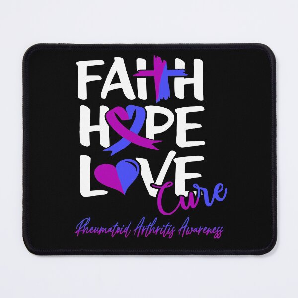 Item preview, Faith Hope Love Cure Rheumatoid Arthritis Awareness designed and sold by Grooffos.