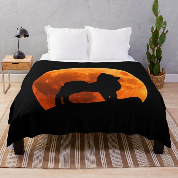 Item preview, pomeranian Dog Silhouette in moon gift designed and sold by alaechamlal.