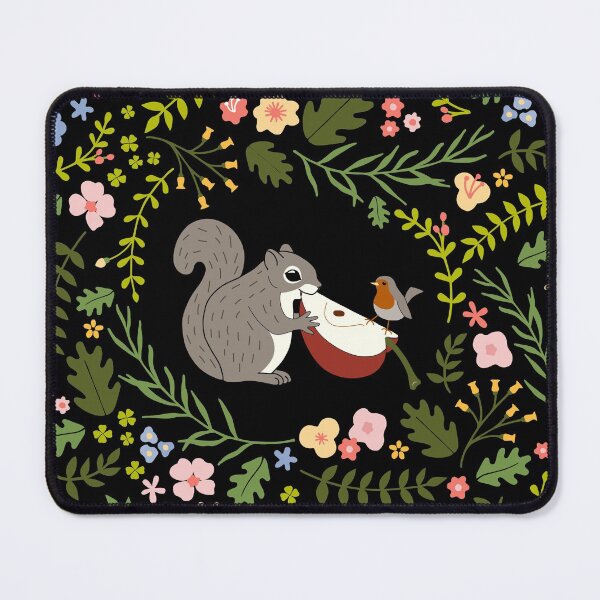 Item preview, Friendship Squirrel-Robin_BgBlack designed and sold by miavaldez.