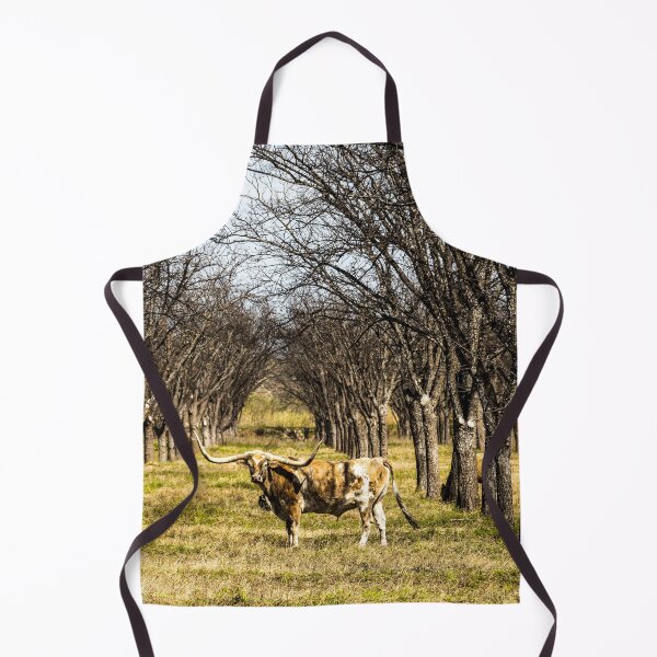 Item preview, A longhorn steer appears to pose in a thicket in rural Kinney County, Texas designed and sold by OrcaNature.