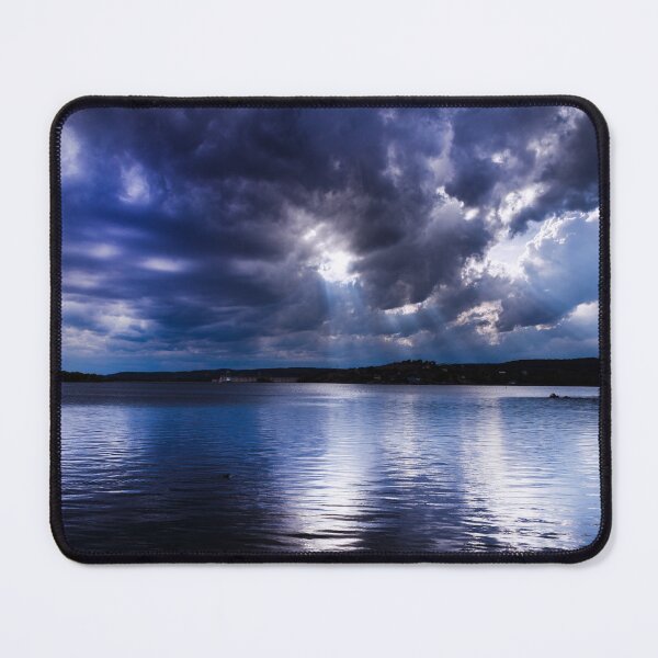 Item preview, Interesting clouds over Inks Lake, an inlet of the Colorado River in Burnet County, Texas designed and sold by OrcaNature.