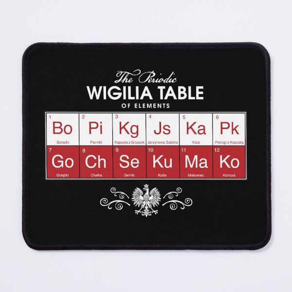 Item preview, Wigilia Polish Christmas Cuisine Periodic Table Flag designed and sold by twHistory.