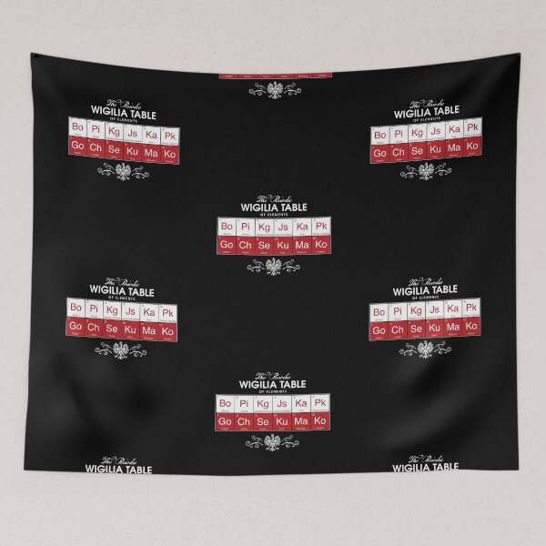 Item preview, Wigilia Polish Christmas Cuisine Periodic Table Flag designed and sold by twHistory.