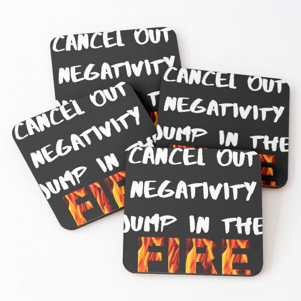 Item preview, Cancel Out Negativity Jump in the Fire designed and sold by MetalRockProg.