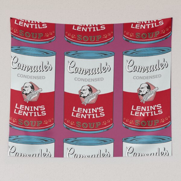 Item preview, Soviet Andy Warhol soups - Comrade Pop Art - Lenins Lentils (with background) designed and sold by Groenendijk.