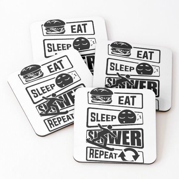 Item preview, Eat Sleep Snower Repeat Evolution of Snowboard love snowboarding winter sports craze Inspiration Joy Mood Funny designed and sold by DesignByHeartUK.