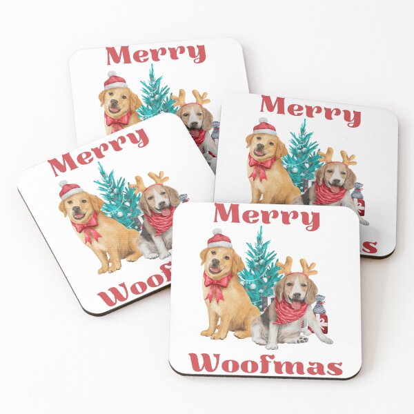 Item preview, Merry Woofmas, Merry Dogmas, Funny Dog lover Christmas Print designed and sold by Auntieck.