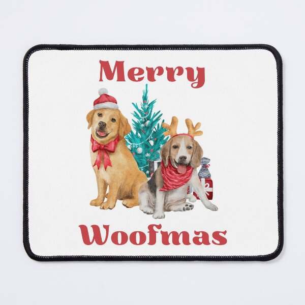 Item preview, Merry Woofmas, Merry Dogmas, Funny Dog lover Christmas Print designed and sold by Auntieck.