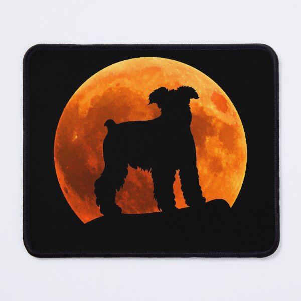 Item preview, miniature schnauzer Dog Silhouette in moon gift designed and sold by alaechamlal.