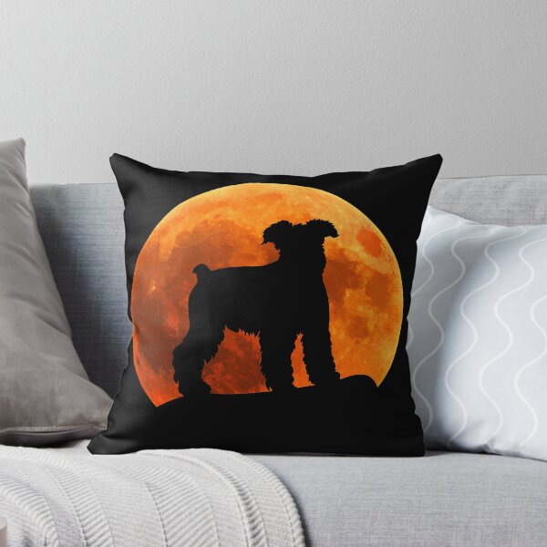 Item preview, miniature schnauzer Dog Silhouette in moon gift designed and sold by alaechamlal.