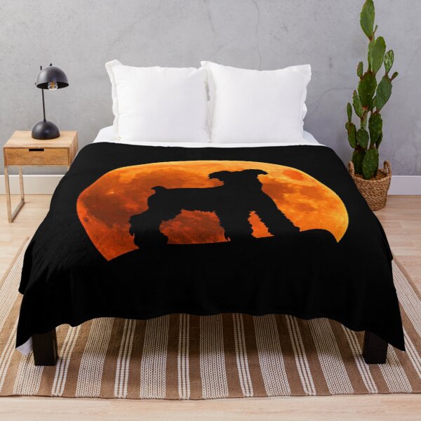 Item preview, miniature schnauzer Dog Silhouette in moon gift designed and sold by alaechamlal.