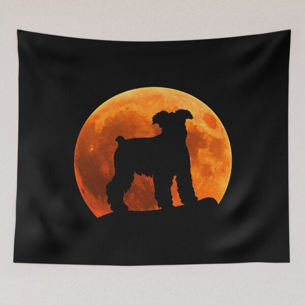 Item preview, miniature schnauzer Dog Silhouette in moon gift designed and sold by alaechamlal.