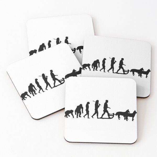 Item preview, Evolution of Snow Sled Dogs Alaska Winter Mushing Wolf Dog Snowboard love snowboarding winter sports craze Inspiration Joy Mood Funny designed and sold by DesignByHeartUK.