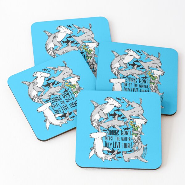Item preview, Sharks don't infest the water! (v2) designed and sold by Sharks4Kids.