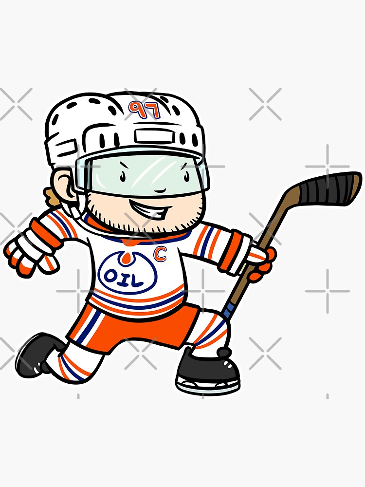 "Hockey goal celly, Retro Reverse jersey" Sticker for Sale by Oil