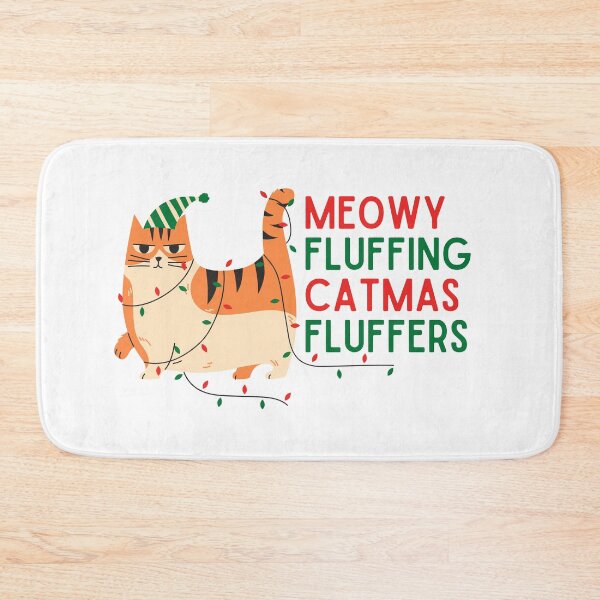 Item preview, Meowy Fluffing Catmas Fluffers, Cute Christmas Cat Lover gift designed and sold by Auntieck.