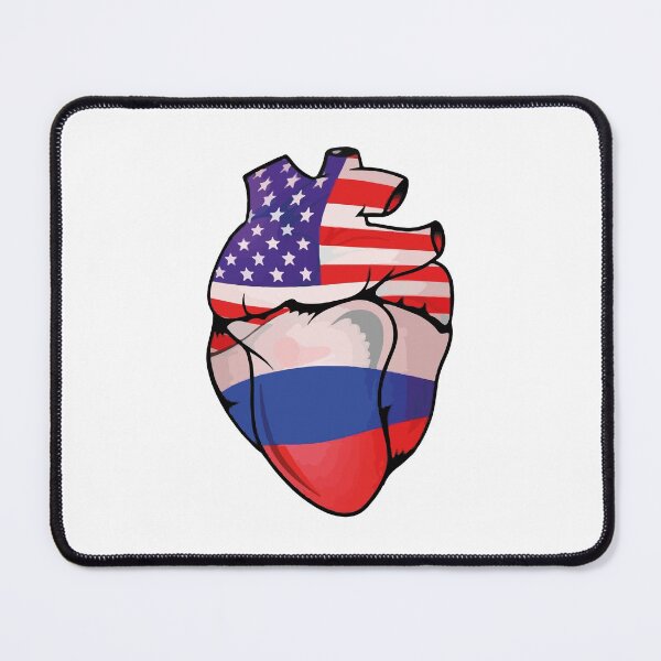 Item preview, American-Russian Heart for compatibility and friendship designed and sold by Sennaya.