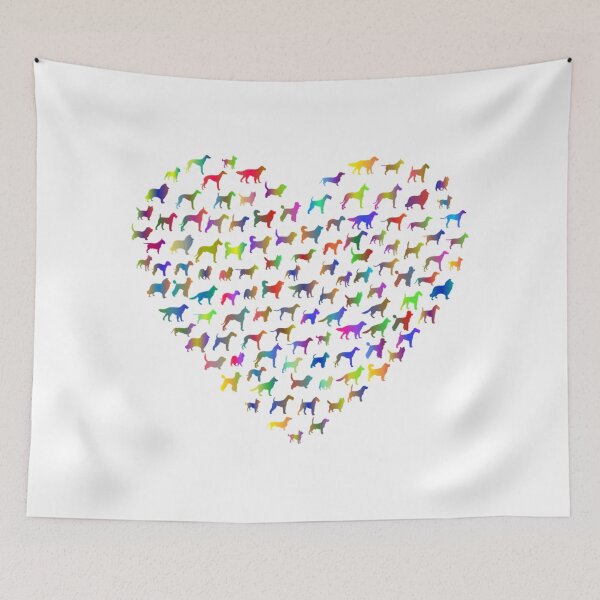 Item preview, Rainbow Dog Heart. Mixed Dogs Heart. I Love Dogs Heart designed and sold by silviaol.