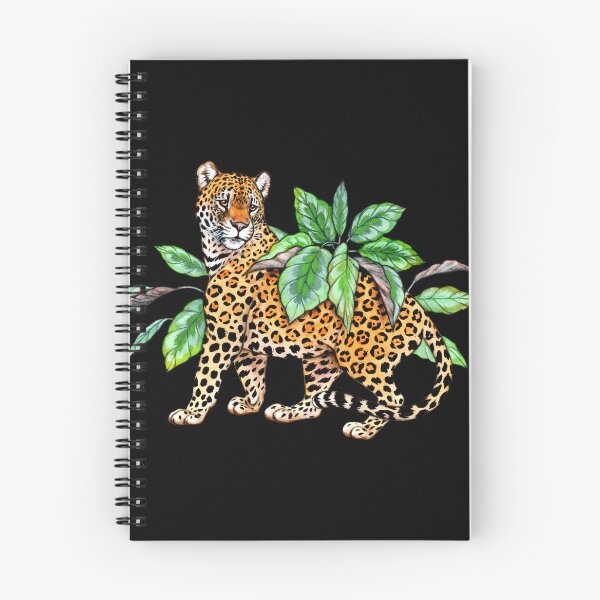 Item preview, Jaguar with Calathea Leaves designed and sold by Pip Tacla.