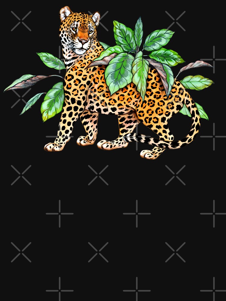 Jaguar with Calathea Leaves by antarcticpip