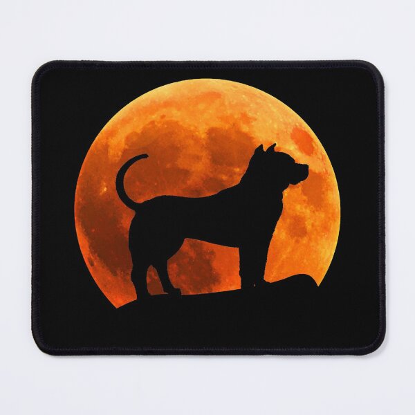 Item preview, pitbull Dog Silhouette in moon gift designed and sold by alaechamlal.