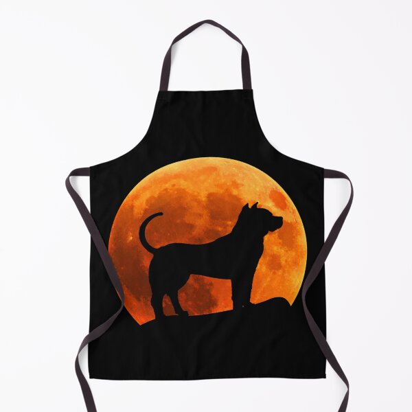 Item preview, pitbull Dog Silhouette in moon gift designed and sold by alaechamlal.