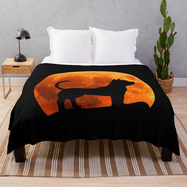 Item preview, pitbull Dog Silhouette in moon gift designed and sold by alaechamlal.