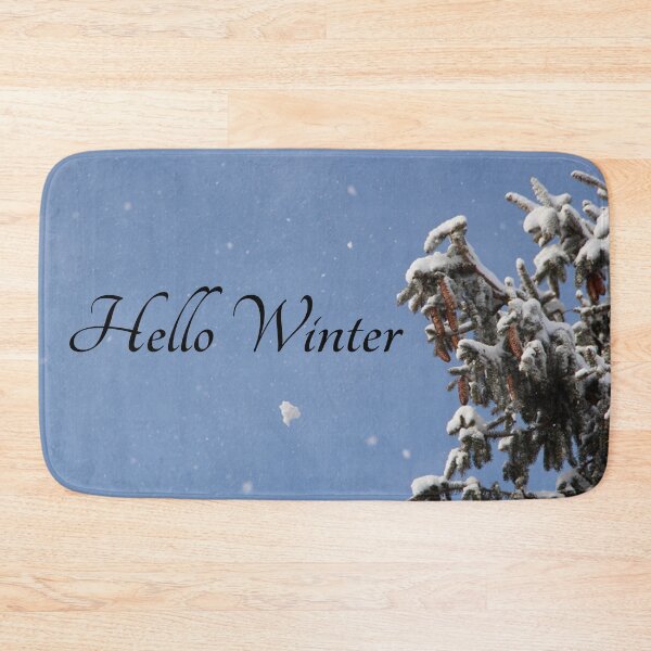 Item preview, Hello Winter Evergreen with Pine Cones and Snow designed and sold by JariHawk.